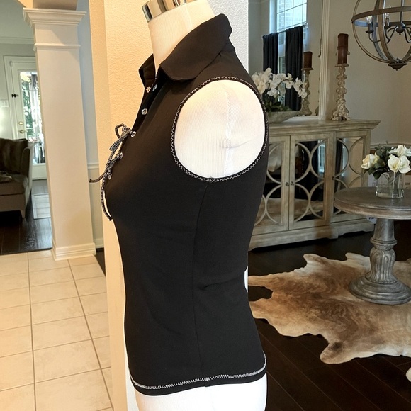 Vintage RAYURE Paris Black Top - Picture 4 of 14